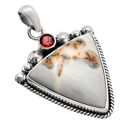 Maligano Jasper - Indonesia & Garnet Pendant P-1482 SDP144404