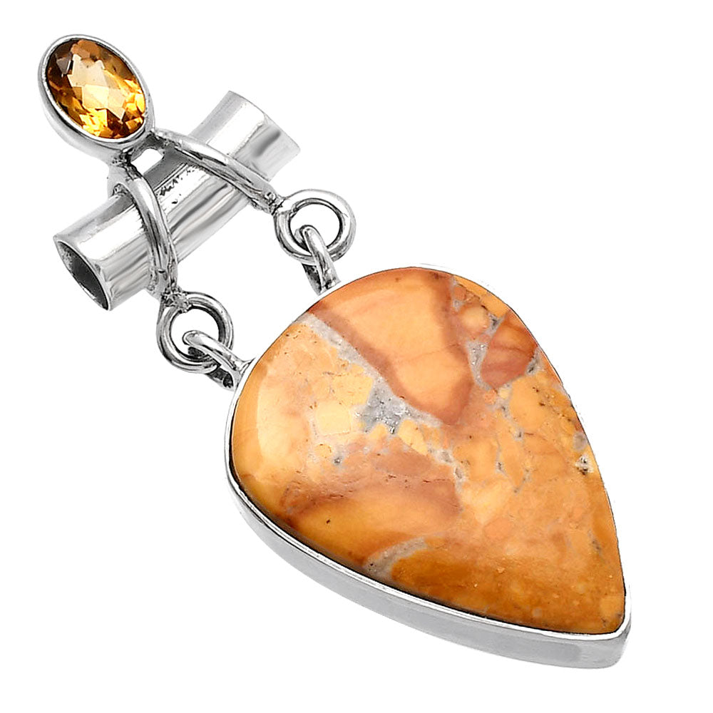 Maligano Jasper - Indonesia & Citrine Pendant P-1276 SDP144416