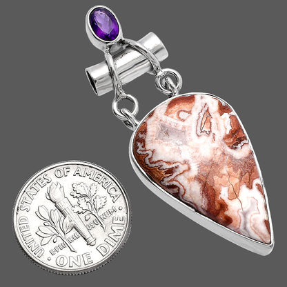 Rosetta Picture Jasper & Amethyst Pendant P-1276 SDP144434
