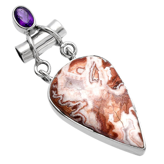Rosetta Picture Jasper & Amethyst Pendant P-1276 SDP144434