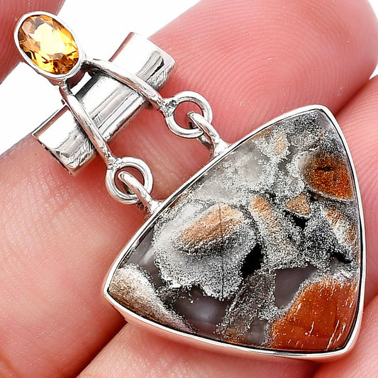 Natural Tabu Jasper & Citrine Pendant P-1276 SDP144454