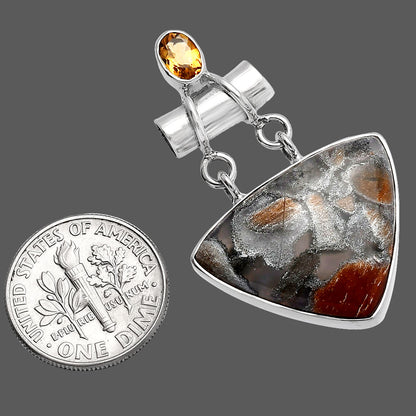 Natural Tabu Jasper & Citrine Pendant P-1276 SDP144454