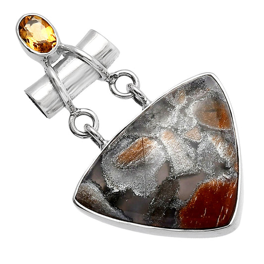 Natural Tabu Jasper & Citrine Pendant P-1276 SDP144454