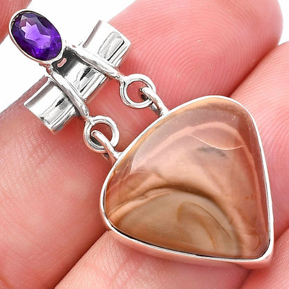 Imperial Jasper - Mexico & Amethyst Pendant P-1276 SDP144459