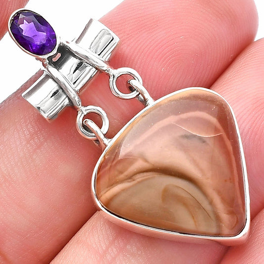 Imperial Jasper - Mexico & Amethyst Pendant P-1276 SDP144459