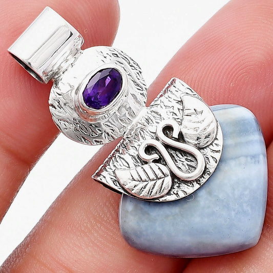 Natural Owyhee Opal & Amethyst Pendant P-1545 SDP144487