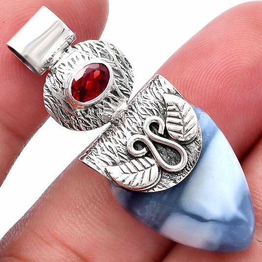 Natural Owyhee Opal & Garnet Pendant P-1545 SDP144505