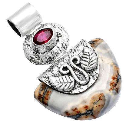 Maligano Jasper - Indonesia & Ruby Pendant P-1545 SDP144510