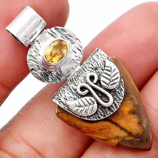 Natural Outback Jasper & Citrine Pendant P-1545 SDP144533