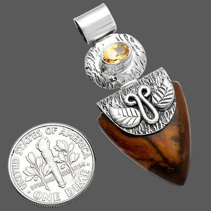 Natural Outback Jasper & Citrine Pendant P-1545 SDP144533