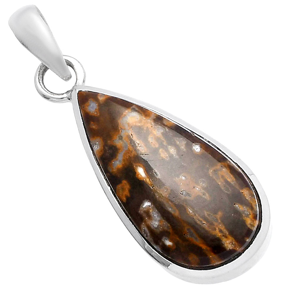 Natural Palm Root Fossil Agate Pendant P-1002 SDP144563