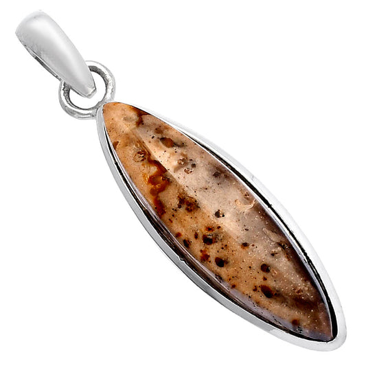 Natural Palm Root Fossil Agate Pendant P-1002 SDP144592