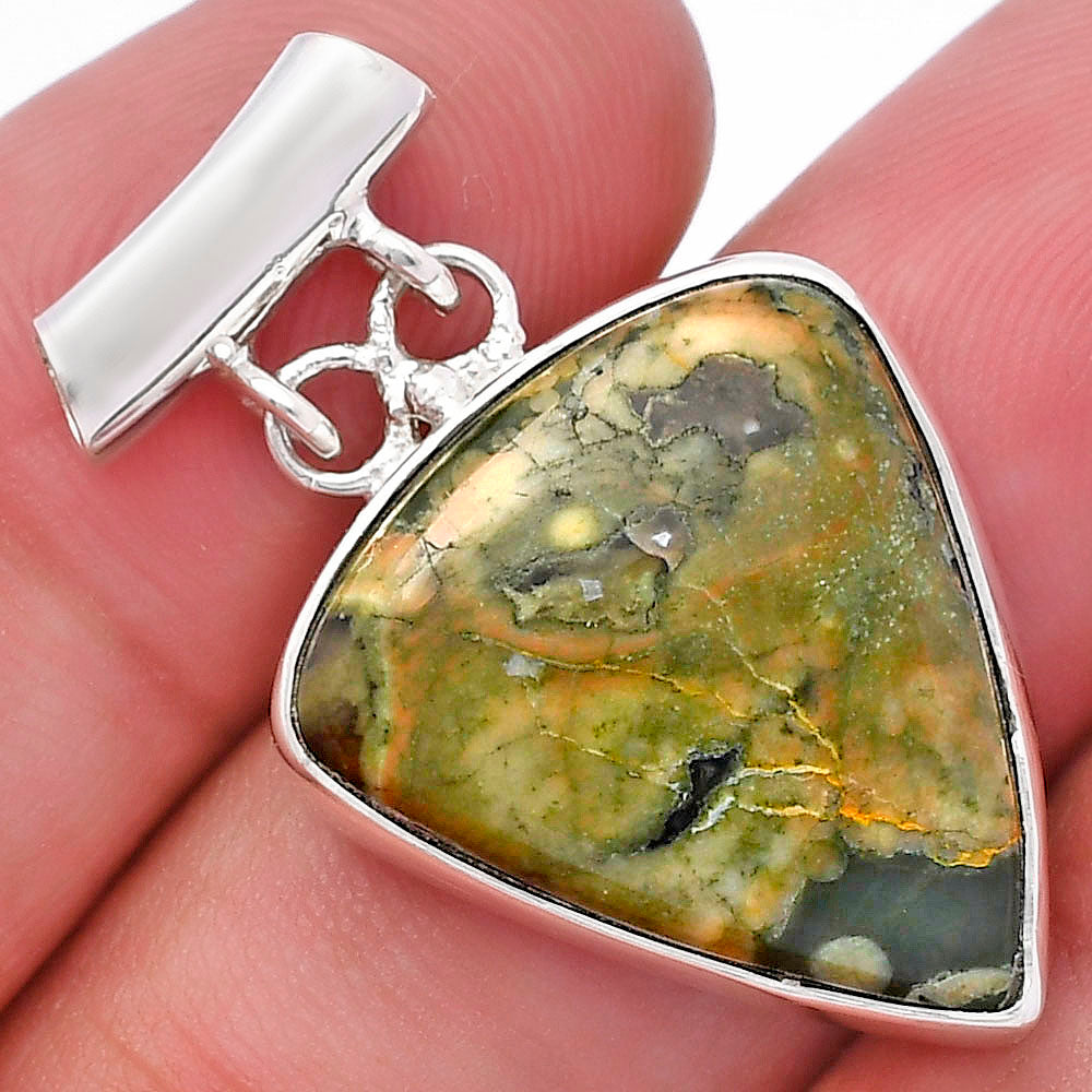 Natural Rhyolite - Rainforest Jasper Pendant P-1198 SDP144610