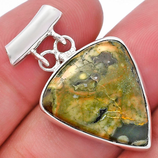 Natural Rhyolite - Rainforest Jasper Pendant P-1198 SDP144610