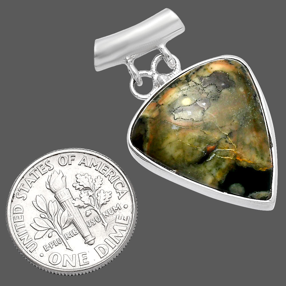 Natural Rhyolite - Rainforest Jasper Pendant P-1198 SDP144610