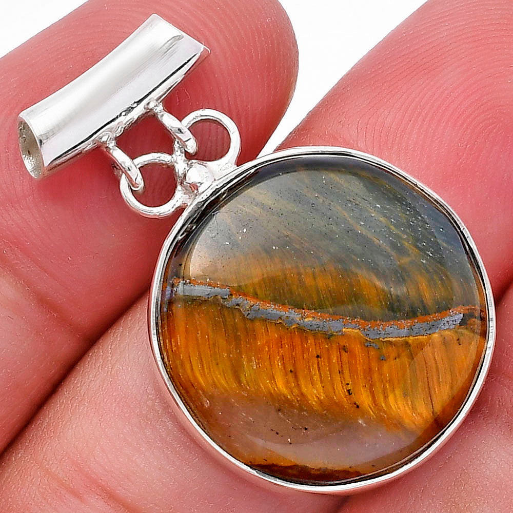 Natural Blue Tiger Eye Pendant P-1198 SDP144626