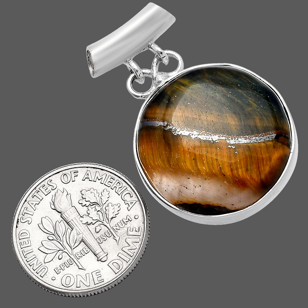 Natural Blue Tiger Eye Pendant P-1198 SDP144626