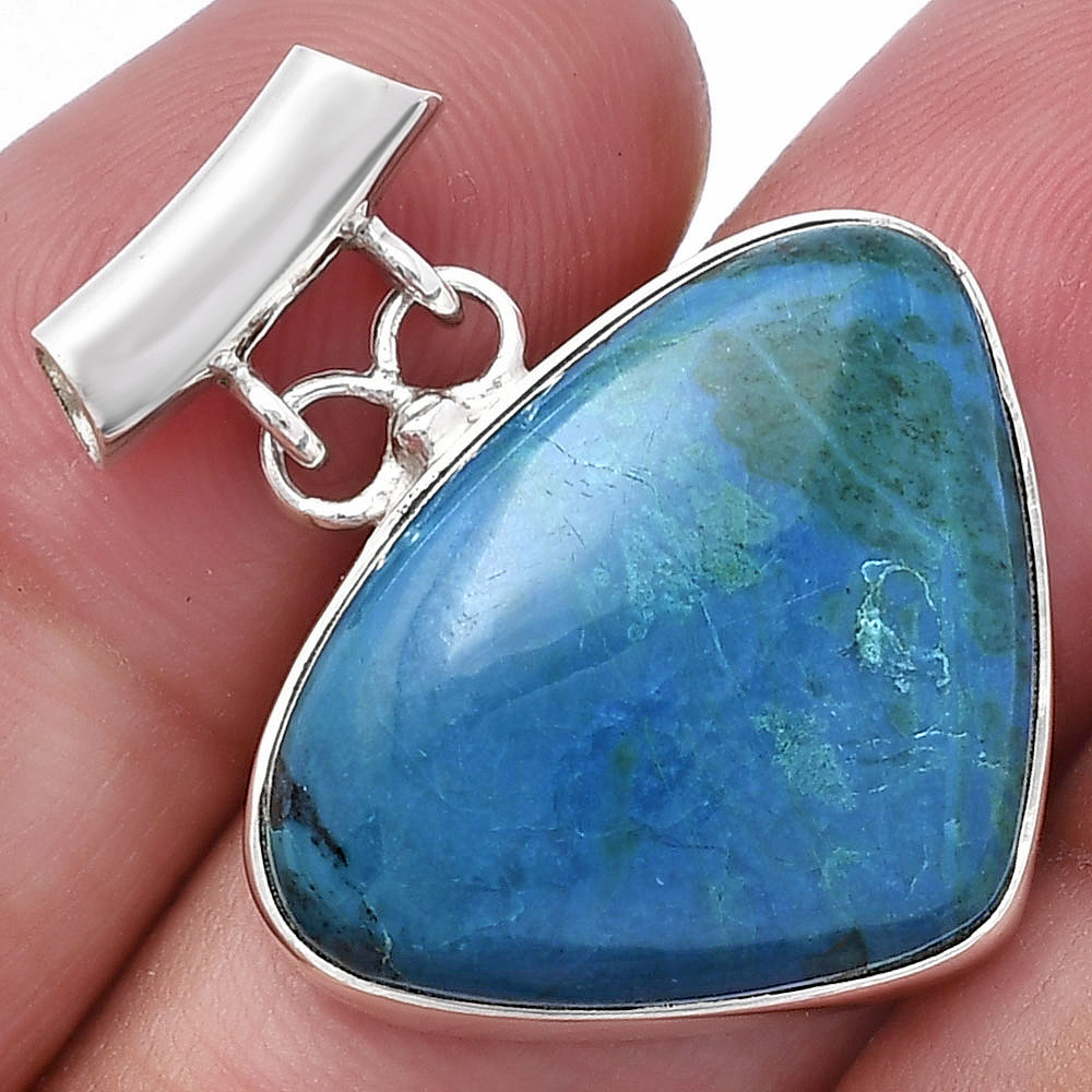 Natural Azurite Chrysocolla Pendant P-1198 SDP144638