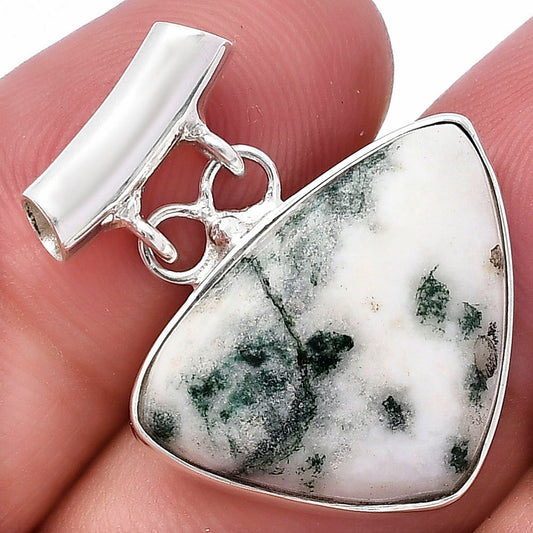 Natural Tree Weed Moss Agate - India Pendant P-1198 SDP144640