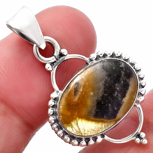 Natural Australian Prehnite Pendant P-1639 SDP144699