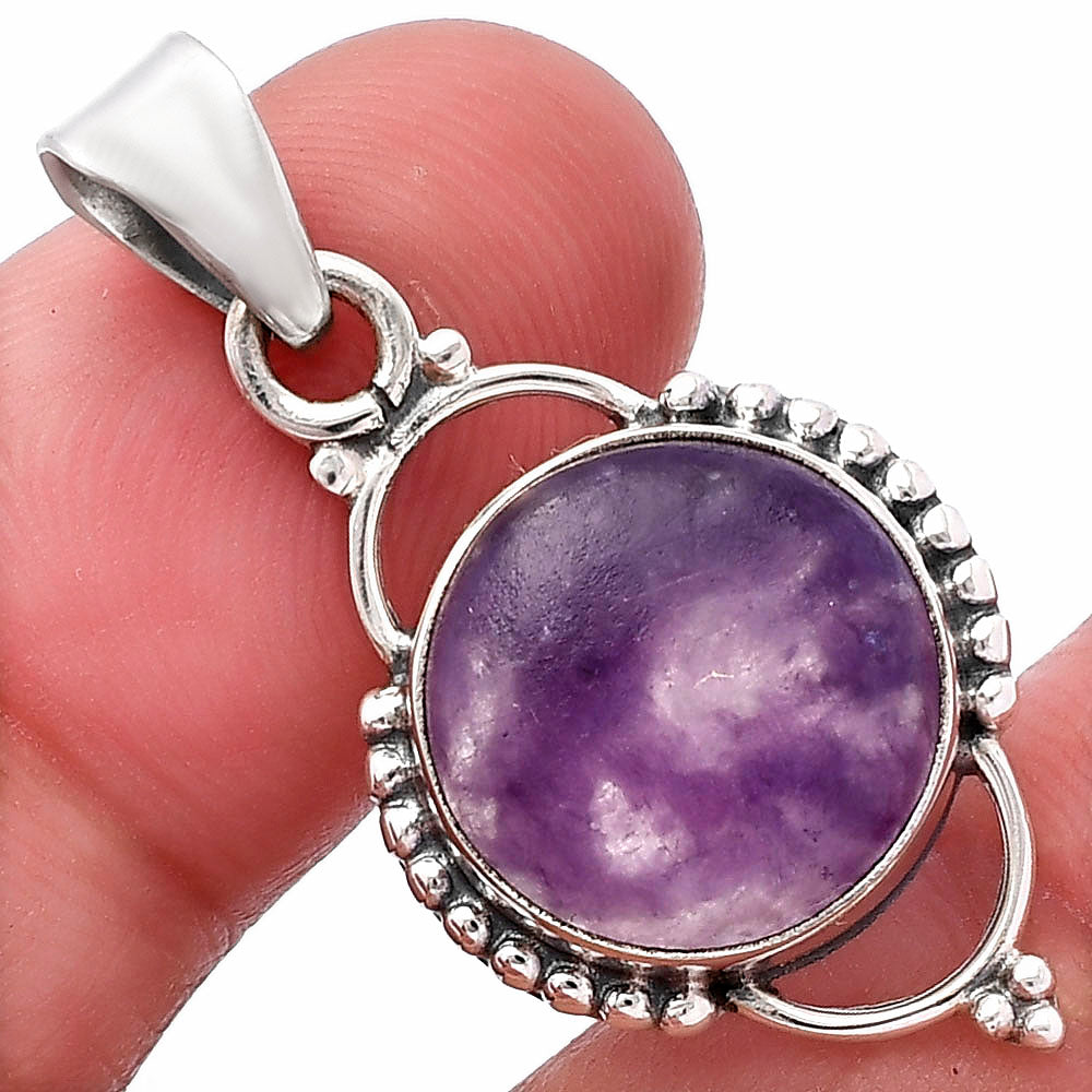 Natural Purple Lepidolite Pendant P-1639 SDP144705