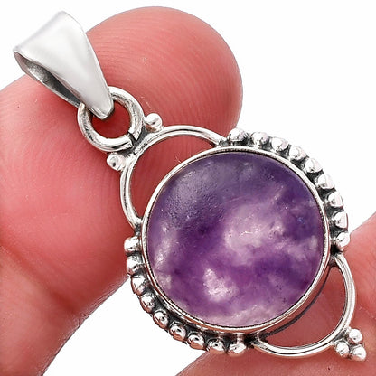Natural Purple Lepidolite Pendant P-1639 SDP144705