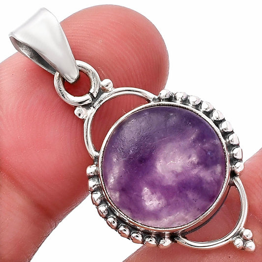Natural Purple Lepidolite Pendant P-1639 SDP144705