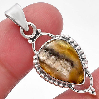 Natural Australian Prehnite Pendant P-1639 SDP144706