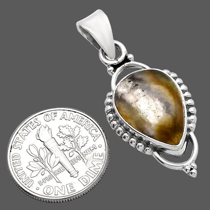 Natural Australian Prehnite Pendant P-1639 SDP144706