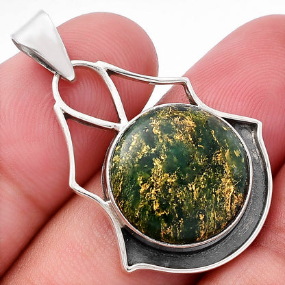 Natural Green Fuchsite Pendant P-1197 SDP144733