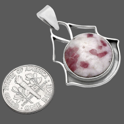 Natural Pink Tourmaline in Quartz Pendant P-1197 SDP144742