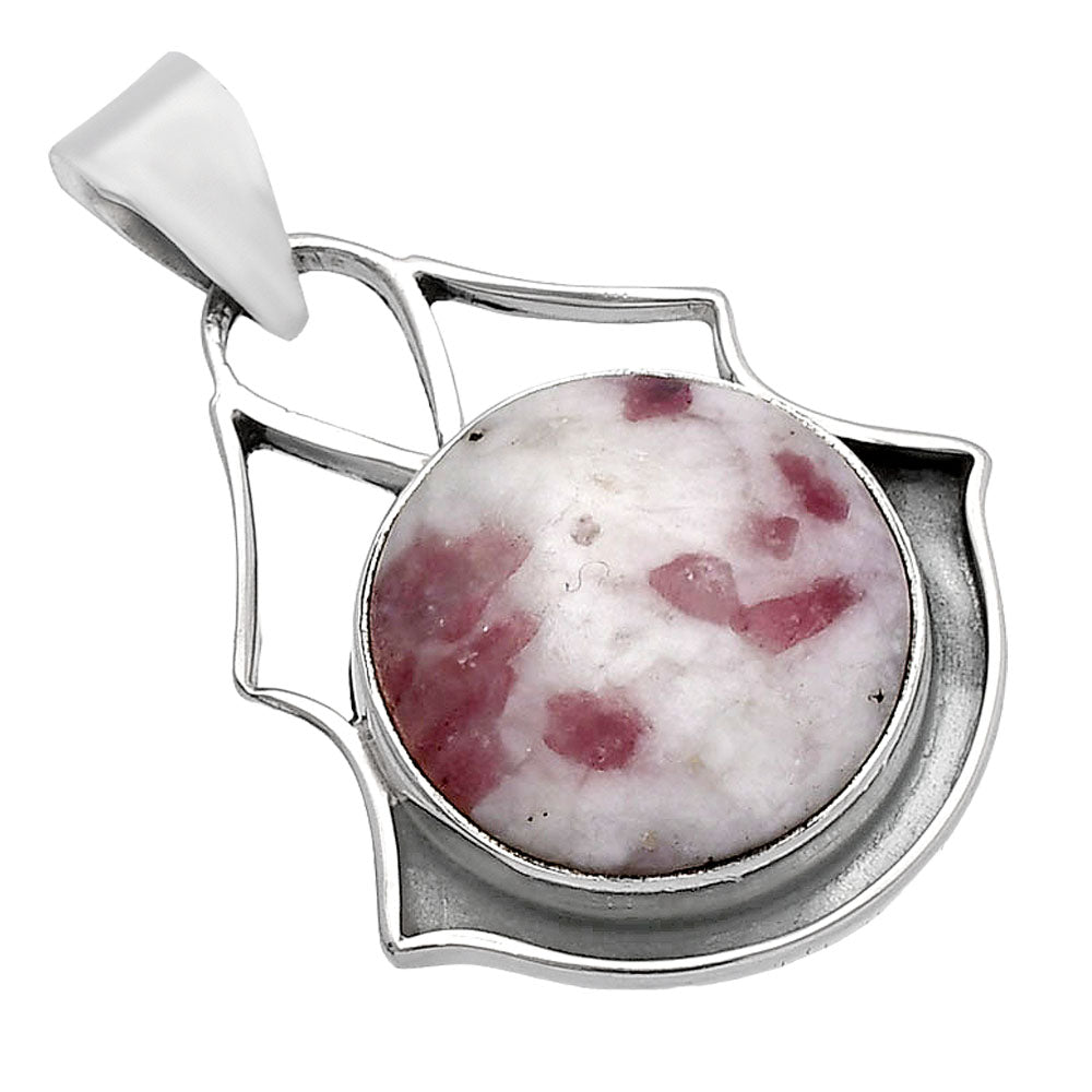 Natural Pink Tourmaline in Quartz Pendant P-1197 SDP144742
