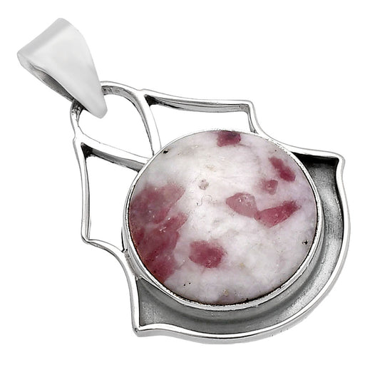 Natural Pink Tourmaline in Quartz Pendant P-1197 SDP144742