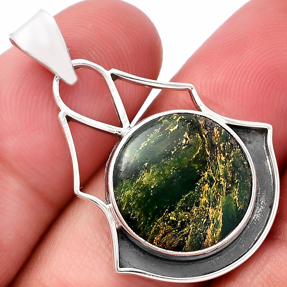 Natural Green Fuchsite Pendant P-1197 SDP144743