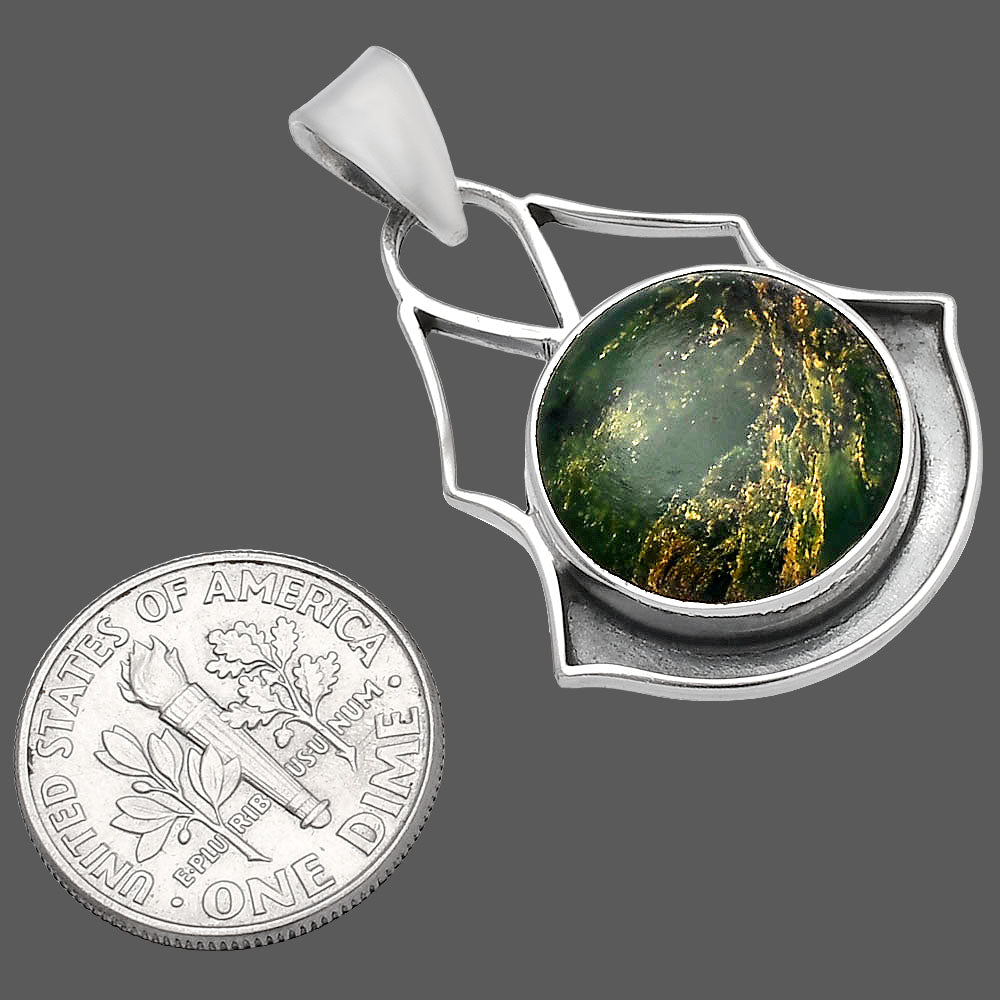 Natural Green Fuchsite Pendant P-1197 SDP144743
