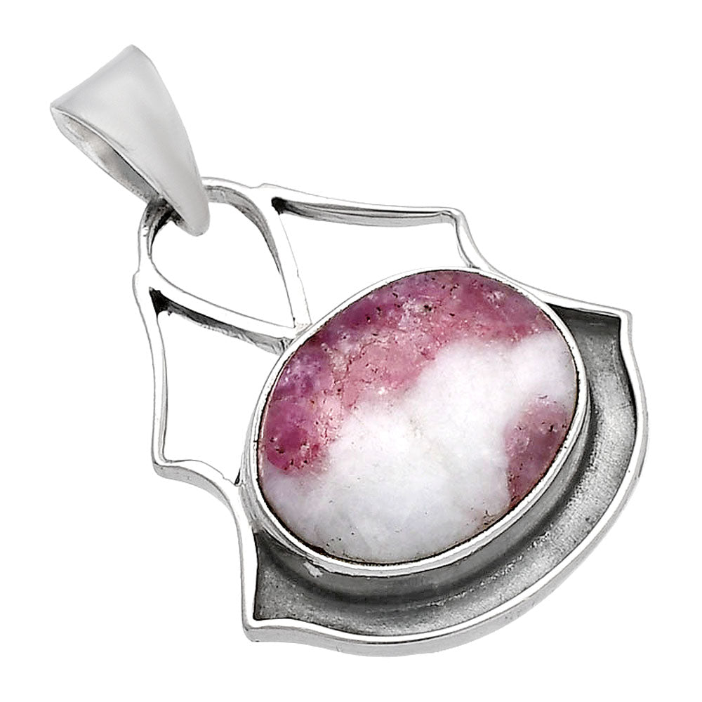Natural Pink Tourmaline in Quartz Pendant P-1197 SDP144748