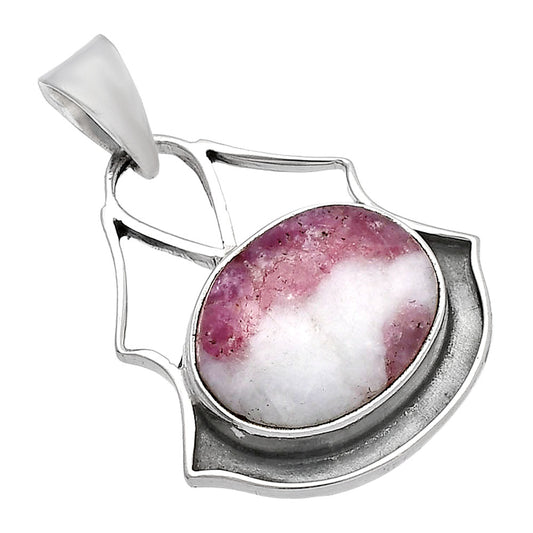 Natural Pink Tourmaline in Quartz Pendant P-1197 SDP144748