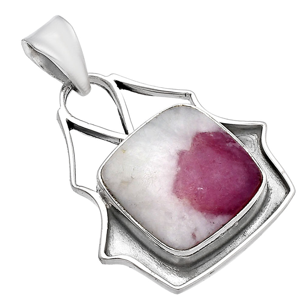 Natural Pink Tourmaline in Quartz Pendant P-1197 SDP144749