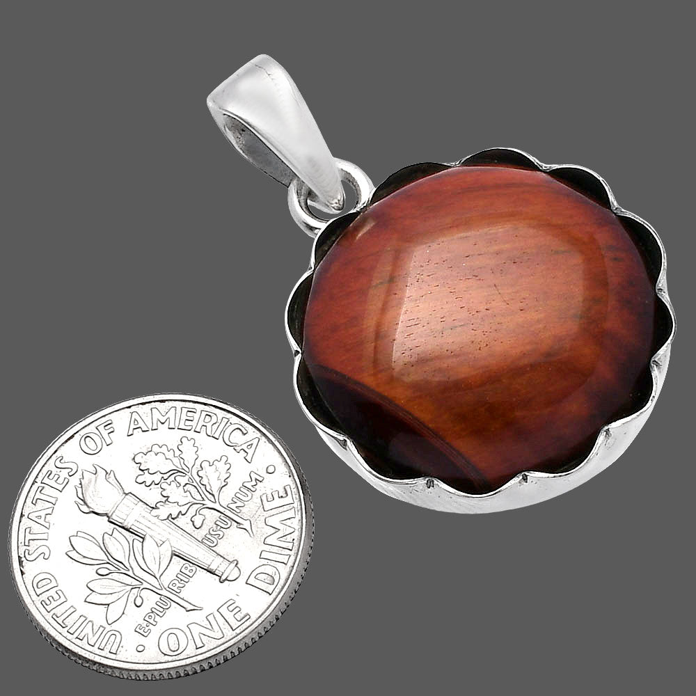 Natural Red Tiger Eye Pendant P-1555 SDP144763