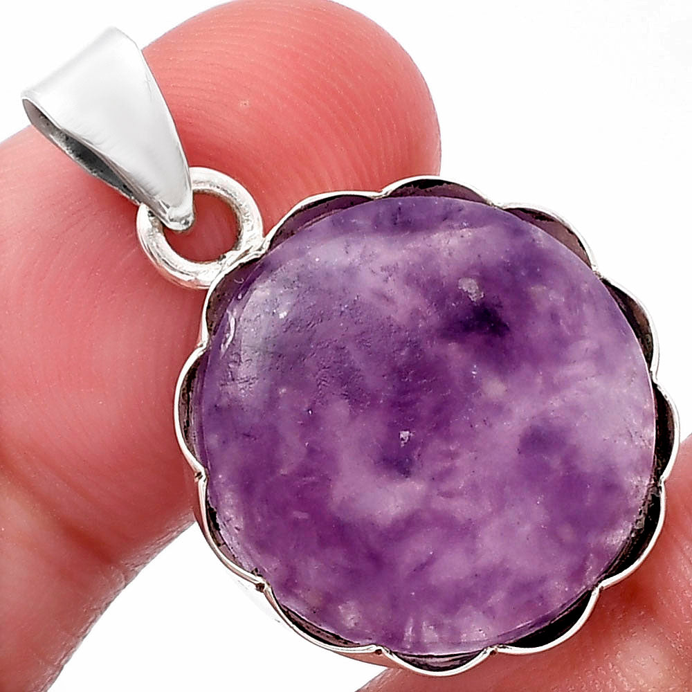 Natural Purple Lepidolite Pendant P-1555 SDP144776