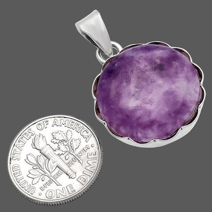 Natural Purple Lepidolite Pendant P-1555 SDP144776
