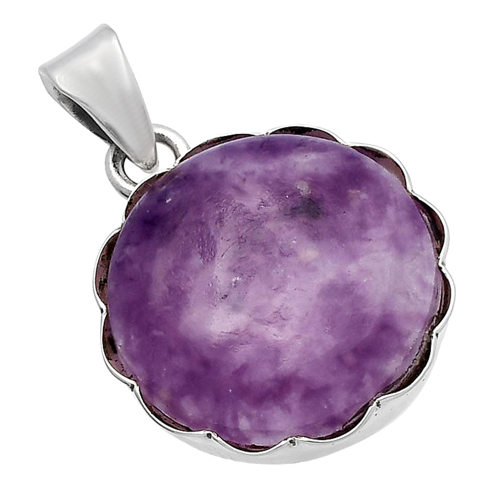 Natural Purple Lepidolite Pendant P-1555 SDP144776
