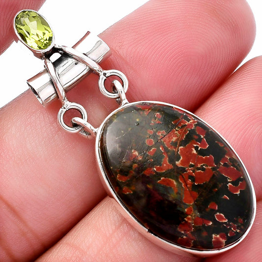Natural Cherry Creek & Peridot Pendant P-1276 SDP144786