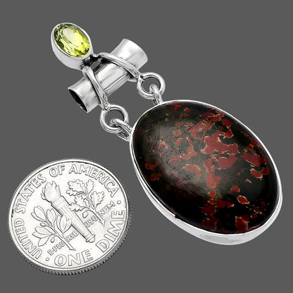 Natural Cherry Creek & Peridot Pendant P-1276 SDP144786