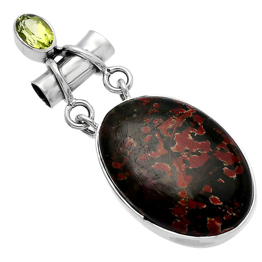 Natural Cherry Creek & Peridot Pendant P-1276 SDP144786