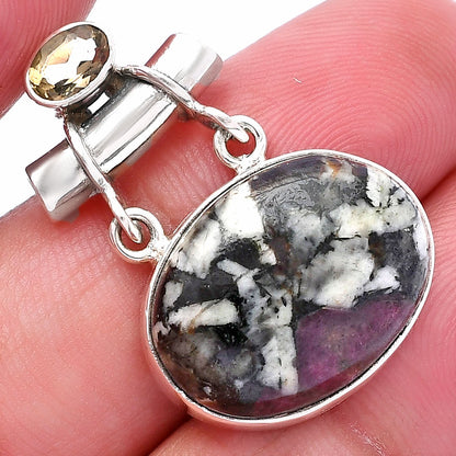 Russian Eudialyte & Smoky Quartz Pendant P-1276 SDP144891