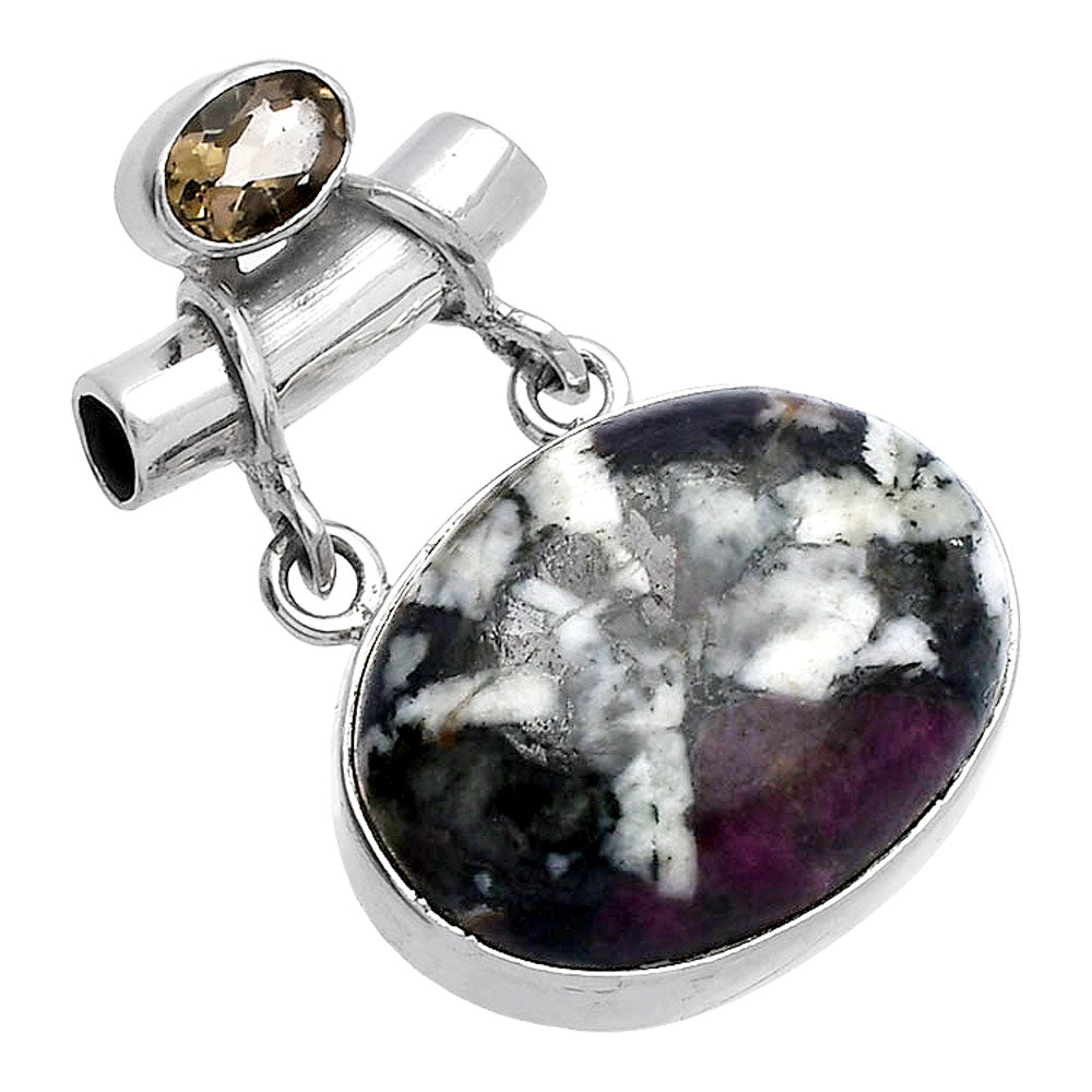 Russian Eudialyte & Smoky Quartz Pendant P-1276 SDP144891