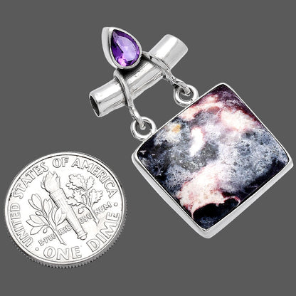 Indian Blanket Jasper & Amethyst Pendant P-1276 SDP144896