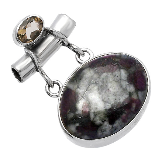 Russian Eudialyte & Smoky Quartz Pendant P-1276 SDP144906