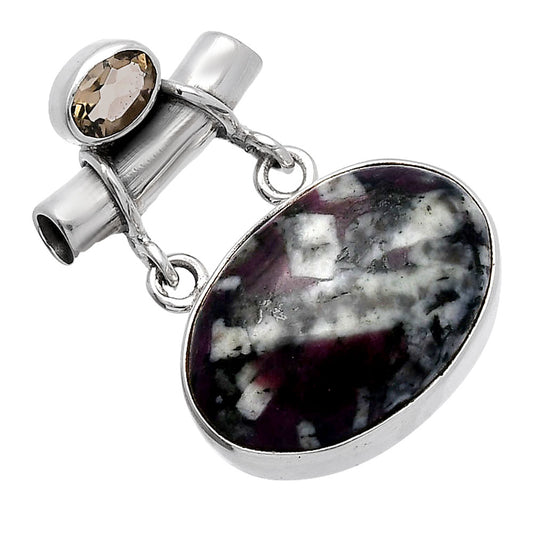 Russian Eudialyte & Smoky Quartz Pendant P-1276 SDP144907